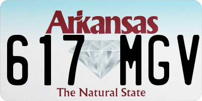AR license plate 617MGV