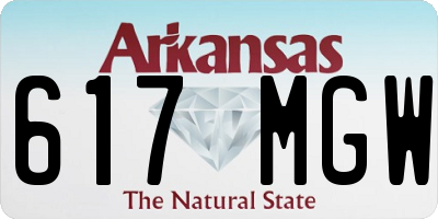 AR license plate 617MGW