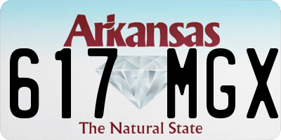AR license plate 617MGX