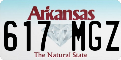 AR license plate 617MGZ