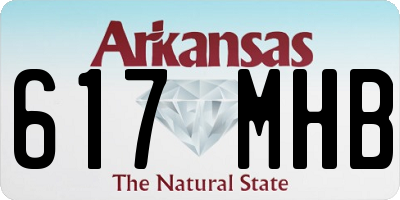 AR license plate 617MHB