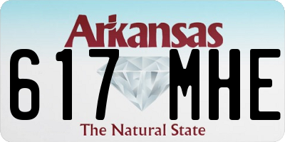 AR license plate 617MHE