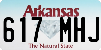 AR license plate 617MHJ
