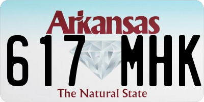 AR license plate 617MHK