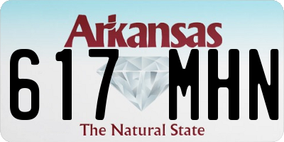 AR license plate 617MHN