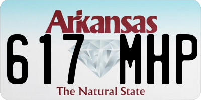 AR license plate 617MHP