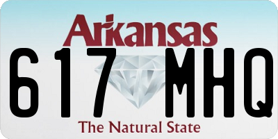 AR license plate 617MHQ