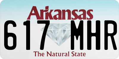 AR license plate 617MHR