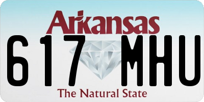 AR license plate 617MHU