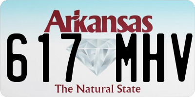 AR license plate 617MHV