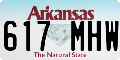 AR license plate 617MHW