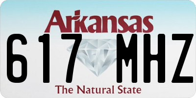 AR license plate 617MHZ