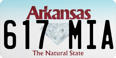 AR license plate 617MIA