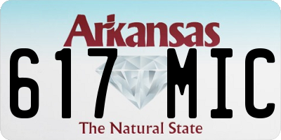AR license plate 617MIC