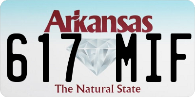 AR license plate 617MIF