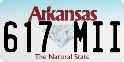AR license plate 617MII