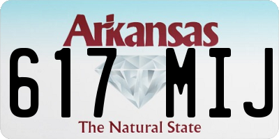 AR license plate 617MIJ