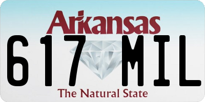 AR license plate 617MIL