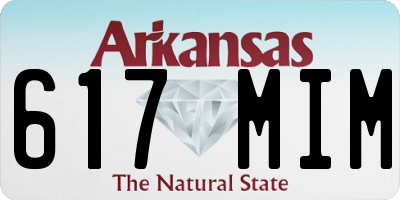 AR license plate 617MIM