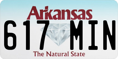 AR license plate 617MIN