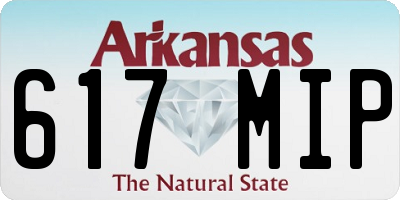AR license plate 617MIP