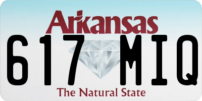 AR license plate 617MIQ