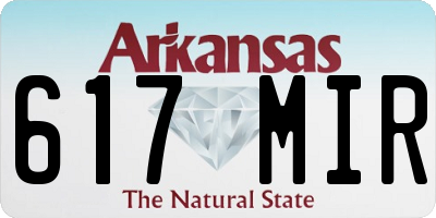 AR license plate 617MIR
