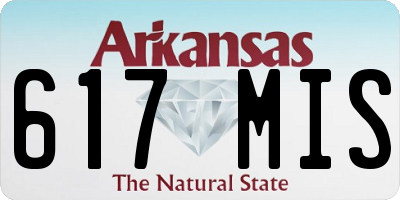 AR license plate 617MIS