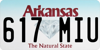 AR license plate 617MIU