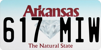 AR license plate 617MIW