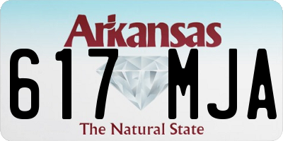 AR license plate 617MJA