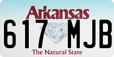 AR license plate 617MJB