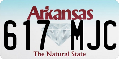 AR license plate 617MJC