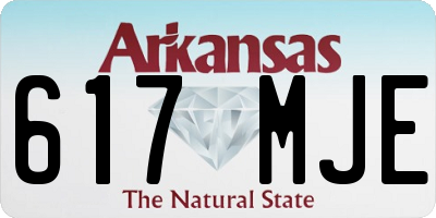 AR license plate 617MJE