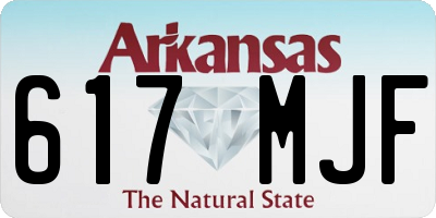 AR license plate 617MJF