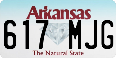 AR license plate 617MJG