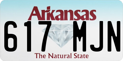 AR license plate 617MJN