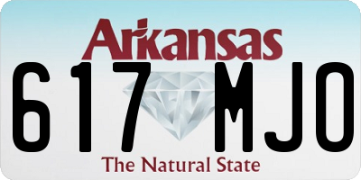 AR license plate 617MJO