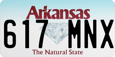 AR license plate 617MNX