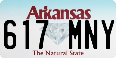 AR license plate 617MNY
