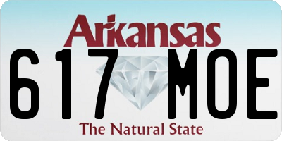 AR license plate 617MOE