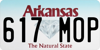 AR license plate 617MOP