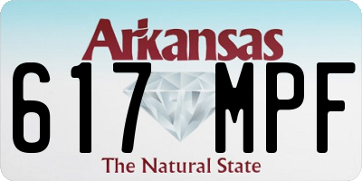 AR license plate 617MPF