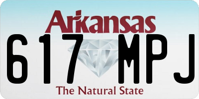 AR license plate 617MPJ