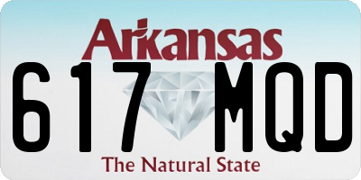 AR license plate 617MQD
