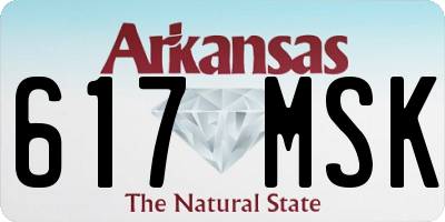 AR license plate 617MSK
