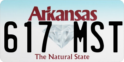 AR license plate 617MST