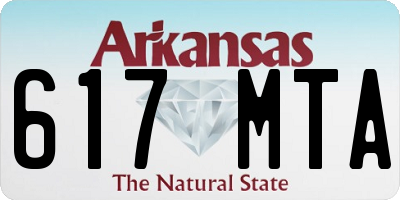 AR license plate 617MTA