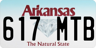 AR license plate 617MTB