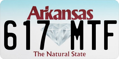 AR license plate 617MTF